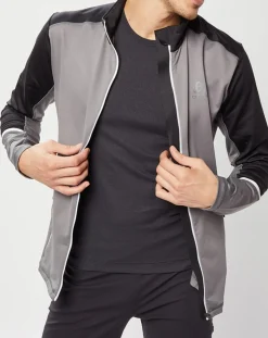 Homme Odlo Veste intermédiaire technique Allalin gris/noir/blanc