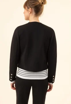 Femme Bleu Blanc Rouge Veste Joe noir