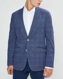 Hackett London Veste Light Prince de Galles bleue