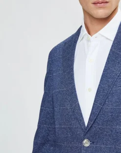 Hackett London Veste Light Prince de Galles bleue