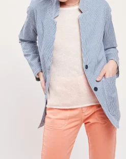Femme Harris Wilson Veste Loanie rayée azur