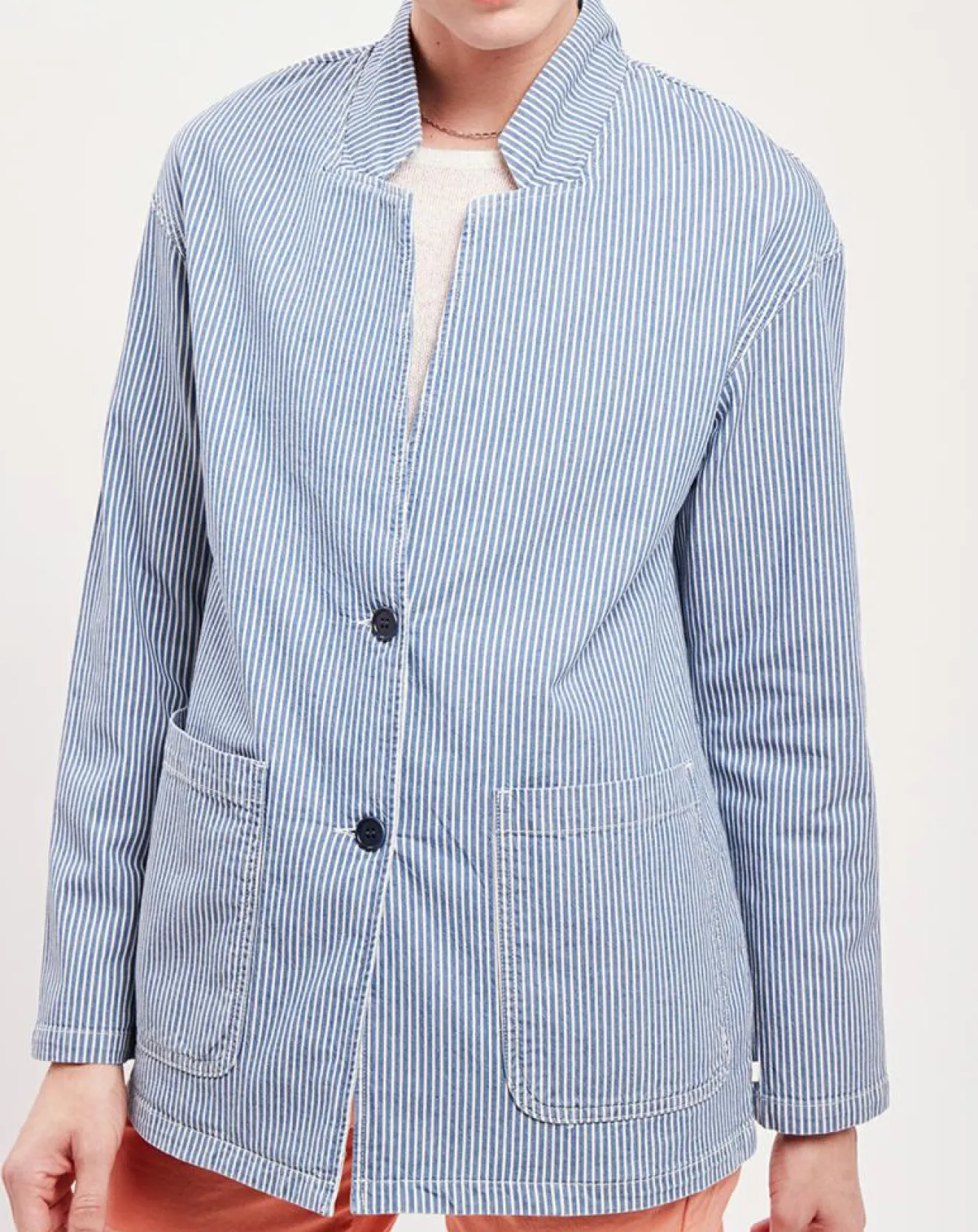 Femme Harris Wilson Veste Loanie rayée azur