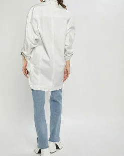 Femme Isabel Marant Veste longue à enfiler Friso blanche