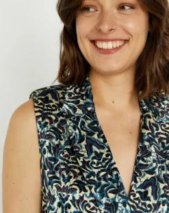 Best Lauren Vidal Veste Lou imprimée bleu/crème