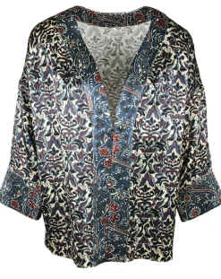 Discount Lauren Vidal Veste Lou imprimée bleue