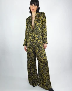 Femme See u Soon Veste Louise satinée imprimée jaune