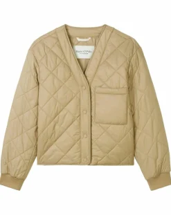 Femme Marc O'Polo Veste Matelassée à Boutons camel