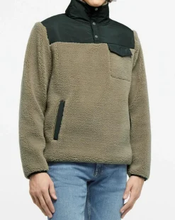 Homme Gant Veste Polaire 1/2 Zip beige