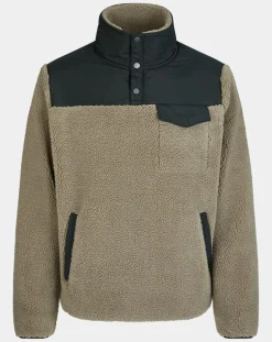 Homme Gant Veste Polaire 1/2 Zip beige