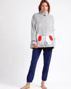 Admas Veste polaire grise