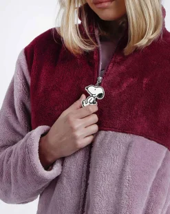 Outlet Peanuts Veste polaire Love Is A Best Friend mauve