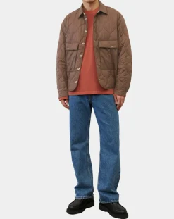 Homme Marc O'Polo Veste Quilt double zip marron