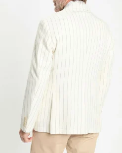 Homme Hackett London Veste rayée blanche