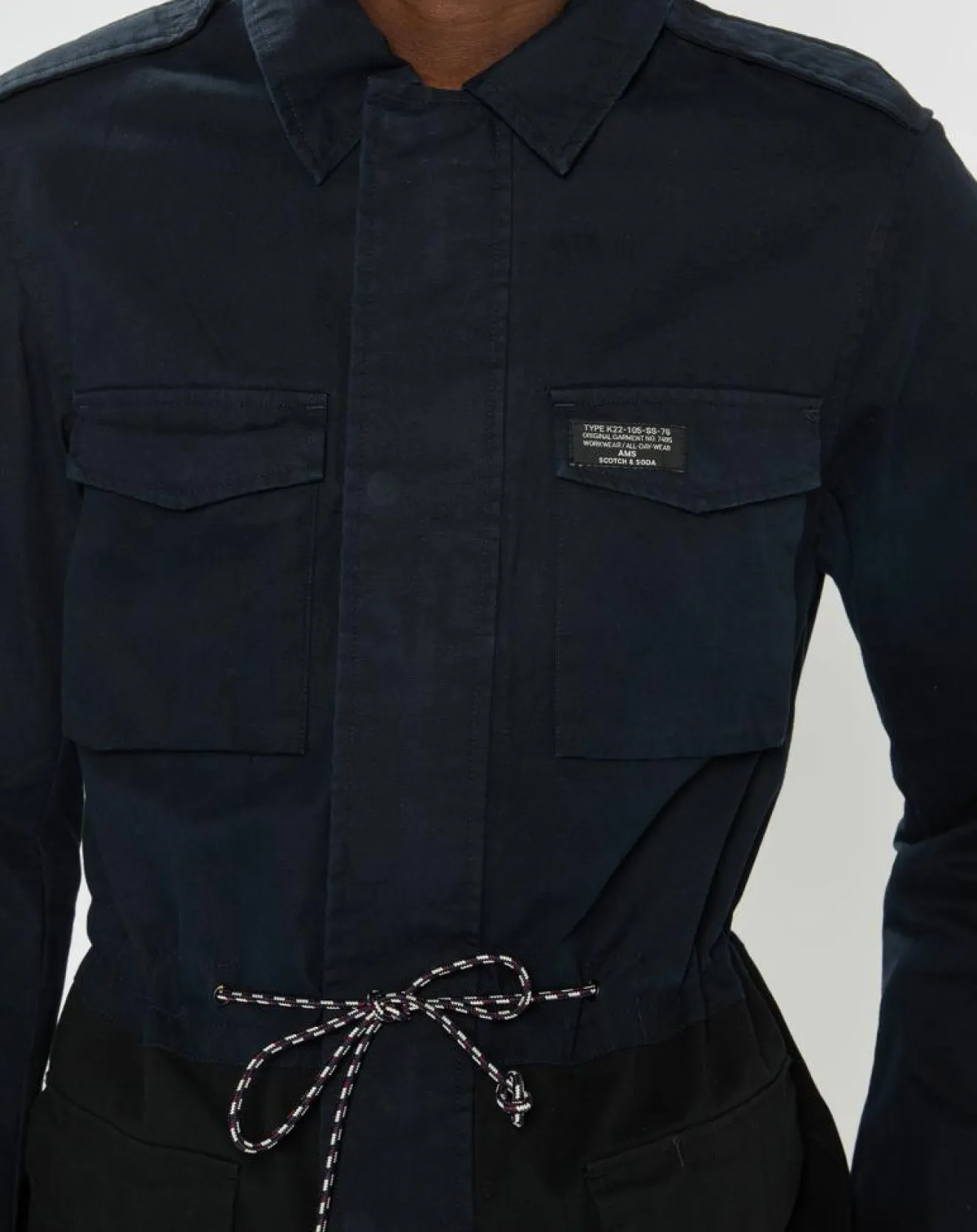 Homme Scotch & Soda Veste Saharienne bicolore bleu/noir