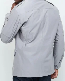 Homme Hackett London Veste Saharienne imperméable gris clair