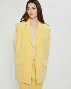 Femme Nina ricci Veste sans manches en éponge Terry Cloth jaune