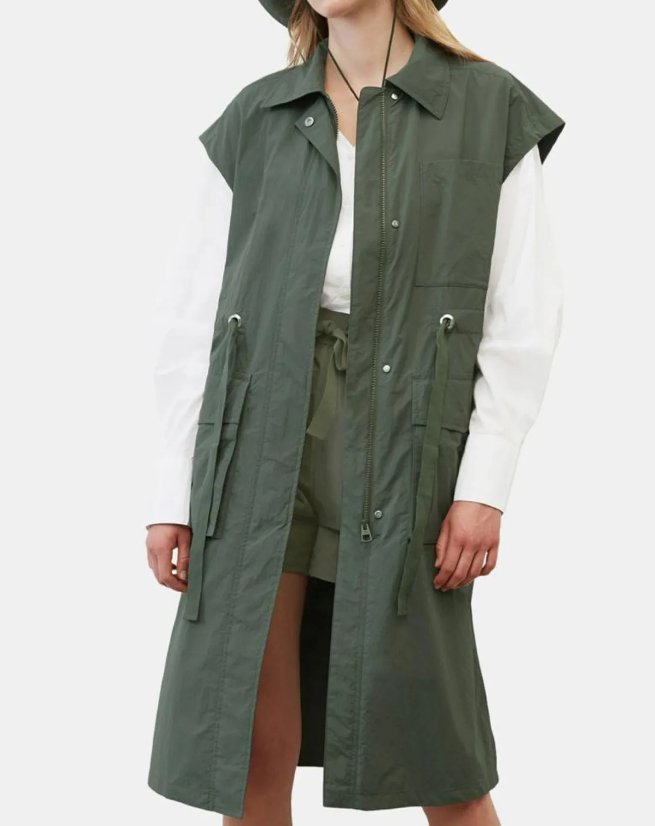 Femme Marc O'Polo Veste sans manches Maxi Explore kaki