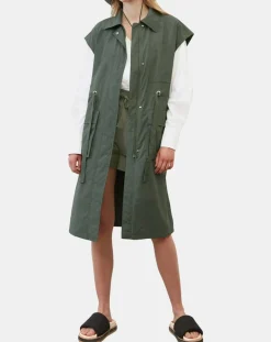 Femme Marc O'Polo Veste sans manches Maxi Explore kaki