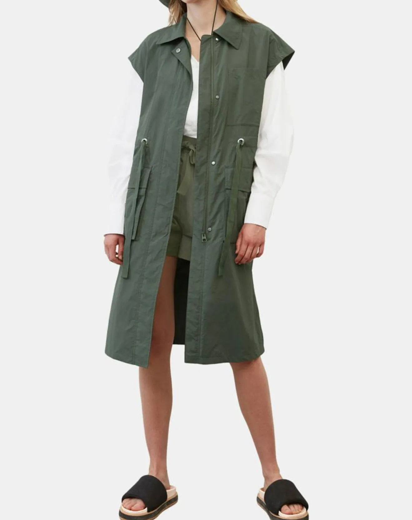 Femme Marc O'Polo Veste sans manches Maxi Explore kaki