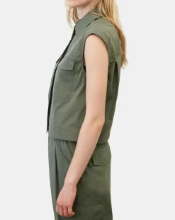 Marc O'Polo Veste sans manches Mini Explore kaki