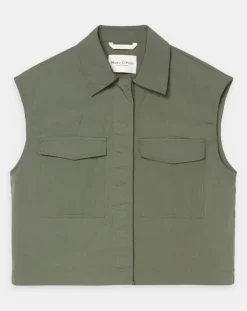 Marc O'Polo Veste sans manches Mini Explore kaki