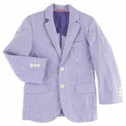Enfant Hackett London Veste Seersucker en Coton à rayures bleue