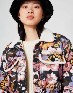 Femme Manoush Veste Sherpa Carnaby noir/multicolore