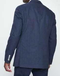 Hackett London Veste Stretch prince-de-galles bleue