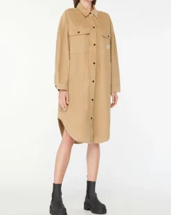 Sale Element Veste surchemise en Velours milleraies Manitoba Cord beige foncé