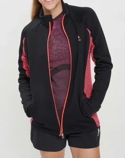 Femme Odlo Veste technique Sport Tech noir/rose