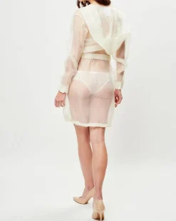 La Perla Veste transparente Esprit d'Atelier en Soie écrue