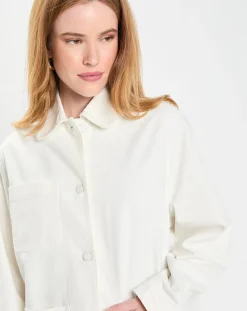 Femme Galeries Lafayette Veste Twill Coton Loom écrue