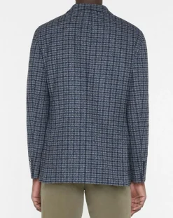 Homme Hackett London Veste Vichy tricolore bleu/gris