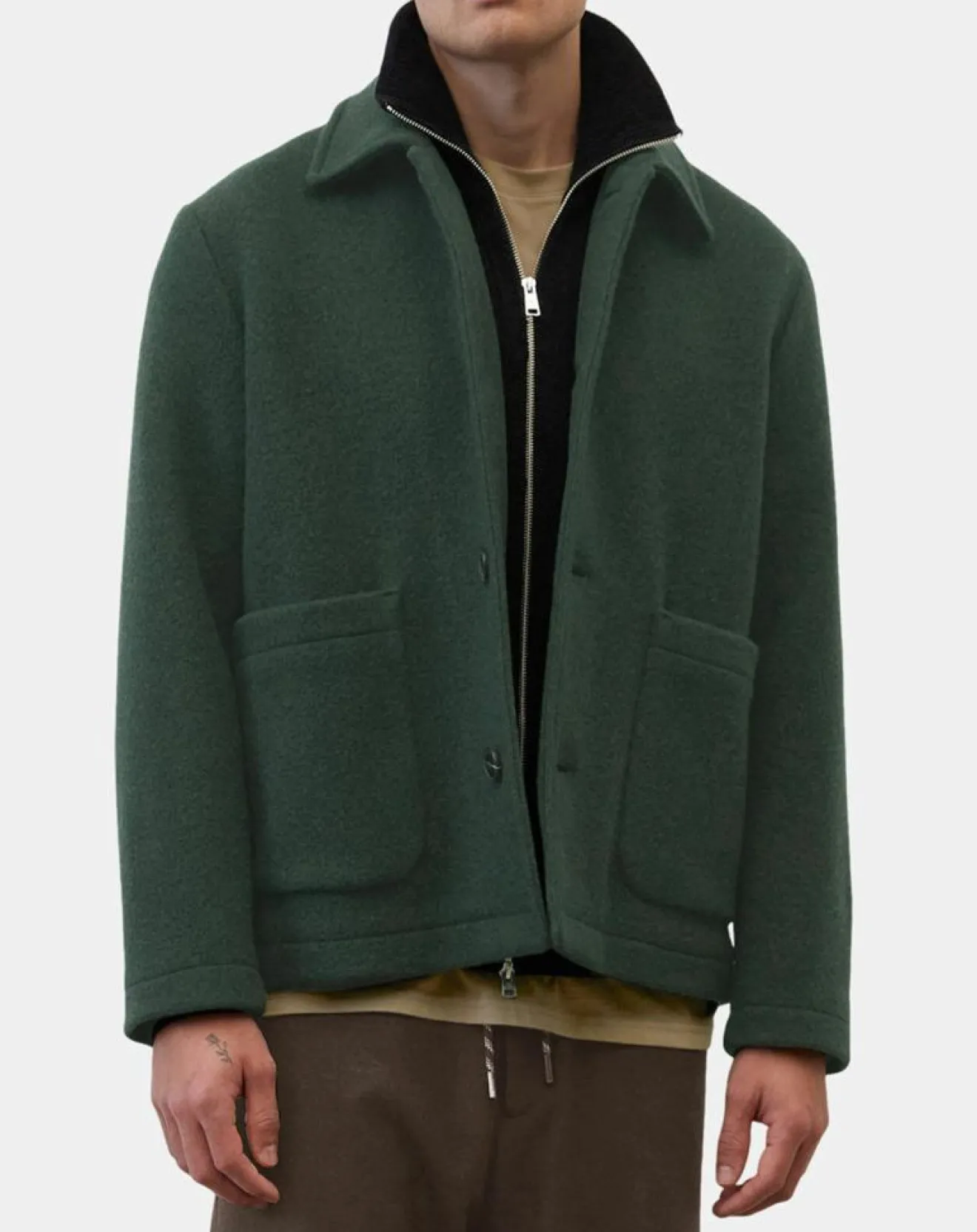 Best Marc O'Polo Veste worker en Laine mélangée Manteco verte