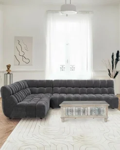 Hot Uniqka Volg - Canapé d'angle modulable en tissu